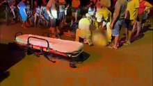 Mais um: batida violenta termina com motociclista ferido e motorista fugitivo