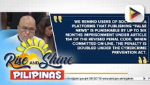 PCO, nagbabala sa mga nagpapakalat ng fake news hinggil sa supply at presyo ng langis sa bansa