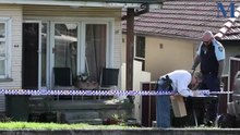 Police investigate at a home in Corrimal after a gun was fired.