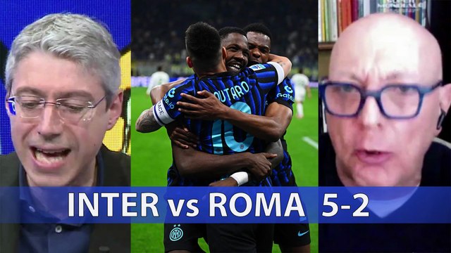 Inter-Roma 5-2 * Marcello Chirico mentre parla, l'Inter segna e asfalta la Roma. E se la prende con i giallorossi: non hanno giocato .