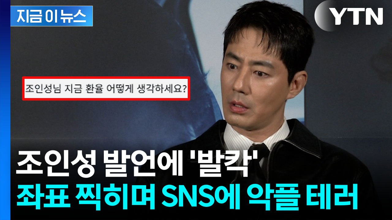 "환율 오르는데 왜 침묵하세요?"...조인성 과거 발언에 느닷없이 악플 테러 [지금이...