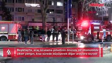 Beşiktaş'ta milyonluk yangın! 15 lüks araç küle döndü