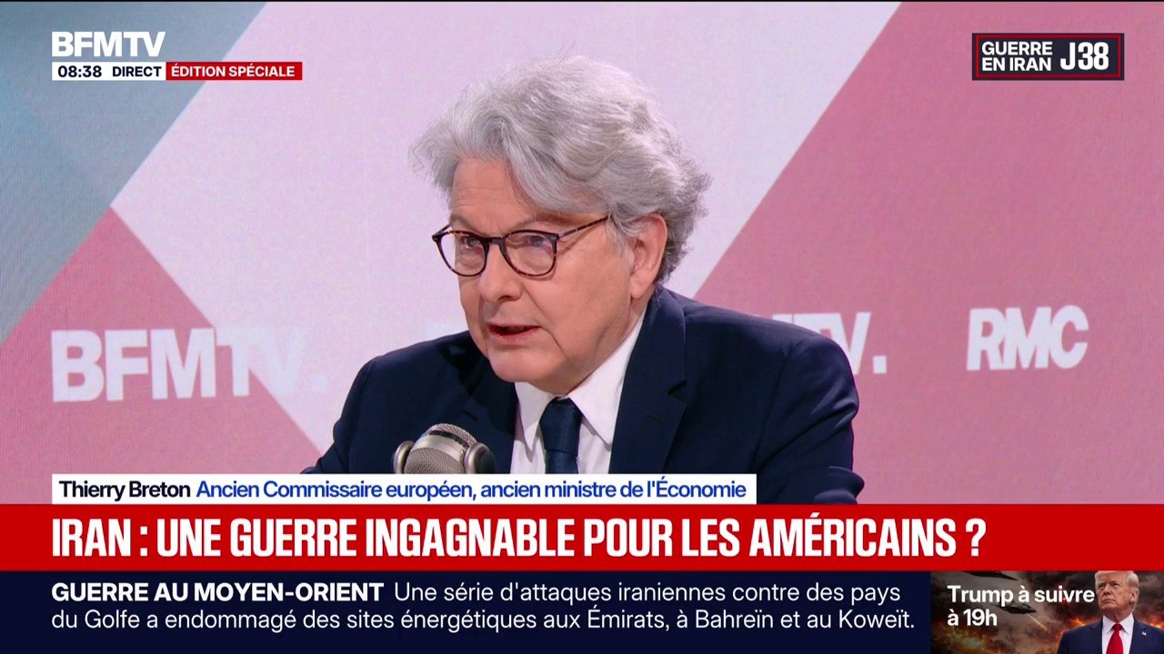 Guerre au Moyen-Orient: "Le président de la République a eu parfaitement raison. Il a eu un comportement qui était celui que nous devions avoir", affirme Thierry Breton, ancien Commissaire européen