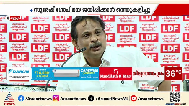 ടി.എൻ പ്രതാപൻ സുരേഷ് ഗോപിയെ ജയിപ്പിക്കാൻ ഒത്തുകളി നടത്തി: ആരോപണവുമായി കോൺഗ്രസ് നേതാവ്