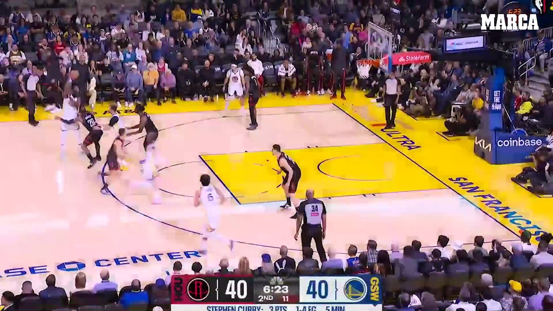 Los Rockets chafan el regreso de Curry tras perderse 27 partidos