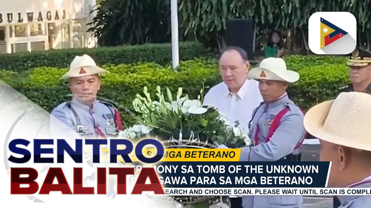 Wreath Laying Ceremony sa Tomb of the Unknown Soldier sa Libingan ng mga Bayani, isinagawa kasabay ng nalalapit na paggunita sa Araw ng Kagitingan; Pagpapabuti ng serbisyo para sa mga beterano, tiniyak ng sa DND | ulat ni Gab Villegas