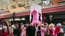 Japão: foliões desfilam falos gigantes em festival da fertilidade