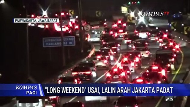 Arus Balik Libur Panjang, Tol Cipularang Arah Jakarta Padat di KM 81 Jatiluhur