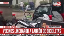 Vecinos molieron a golpes a ladrón que intentaba escapar con una bicicleta robada