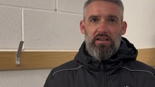 Assistant manager Marc Seddon reacts to Porthmadog's 1-1 draw against Pwllheli