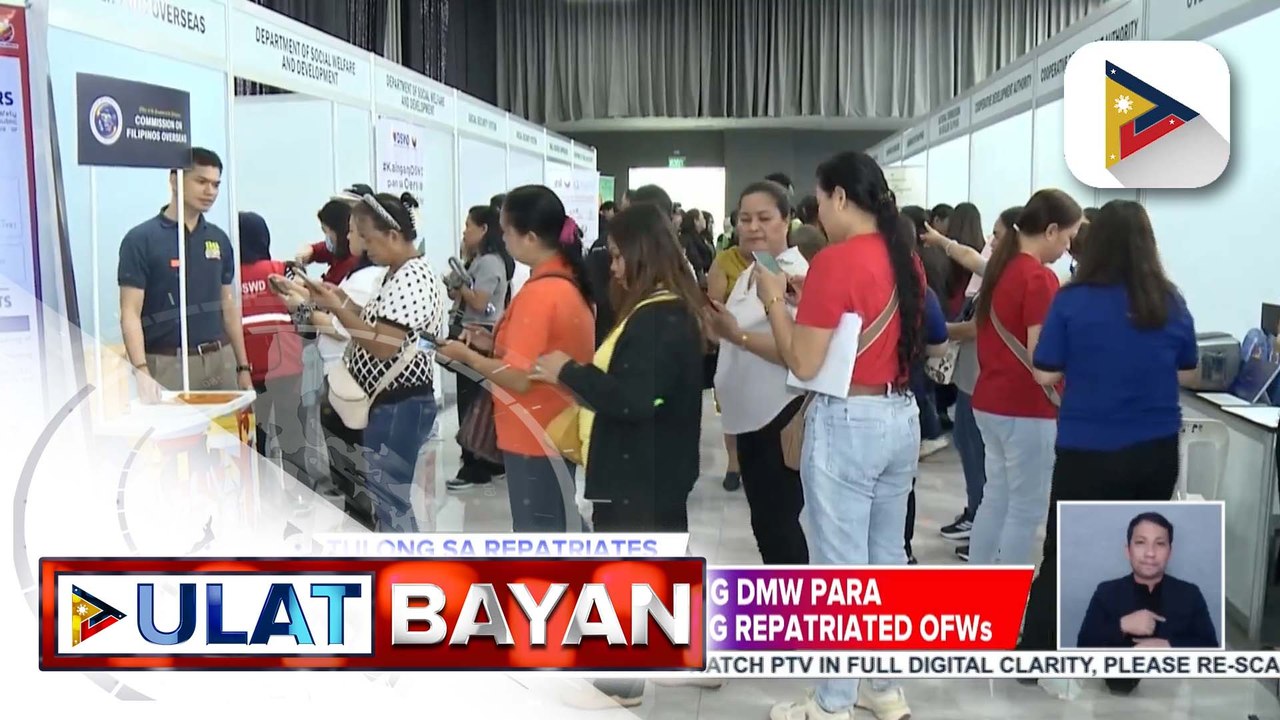 BBM-NRN, inilunsad ng DMW para tulungang makabangon ang mga repatriated Filipinos mula Middle East | ulat ni Kenneth Paciente