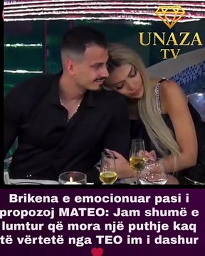 🔵Brikena e emocionuar pasi i propozoj MATEO: Jam shumë e lumtur që mora një puthje kaq të vërtetë nga TEO im i dashur❤