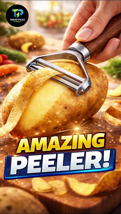 Premium Stainless Steel Vegetable Peeler with Wooden Handle | Multi-Purpose Kitchen Tool