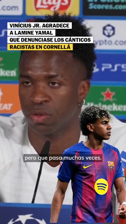 Vinicius Jr. celebra que Lamine Yamal denunciase los cánticos racistas de Cornellá