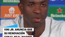 Vini Jr. anuncia que su renovación con el Real Madrid está cerca