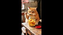 Funny Cat Nyam.. Nyam.. Nyam