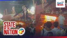 Karosa ng Hesus Nazareno, umapoy habang nasa prusisyon sa Balasan, Iloilo | SONA
