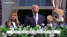 Donald y Melania Trump participan en la tradicional búsqueda de huevos de Pascua