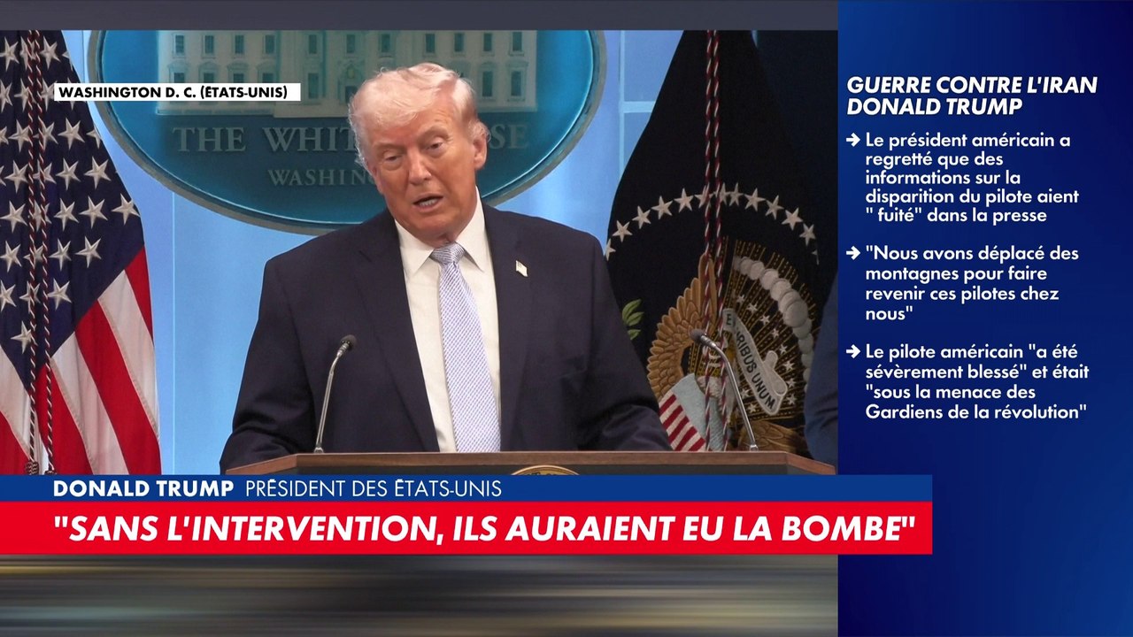 Donald Trump : «Si je n'étais pas intervenu, l'Iran aurait eu un boulevard vers la bombe atomique»