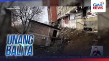 Gusali, gumuho sa gitna ng malawakang baha | Unang Balita