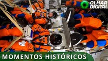 Artemis 2 avança com testes de traje, ajuste de rota e imagem inédita da Lua