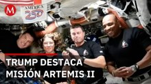 Trump destaca misión Artemis II y propone establecer una base permanente en la Luna