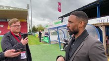 Woking v Eastleigh Jermain Defoe post-match