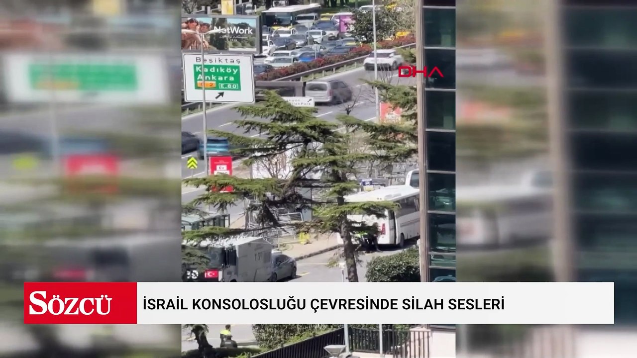 İsrail Konsolosluğu'nun da bulunduğu binanın önünde silah sesleri