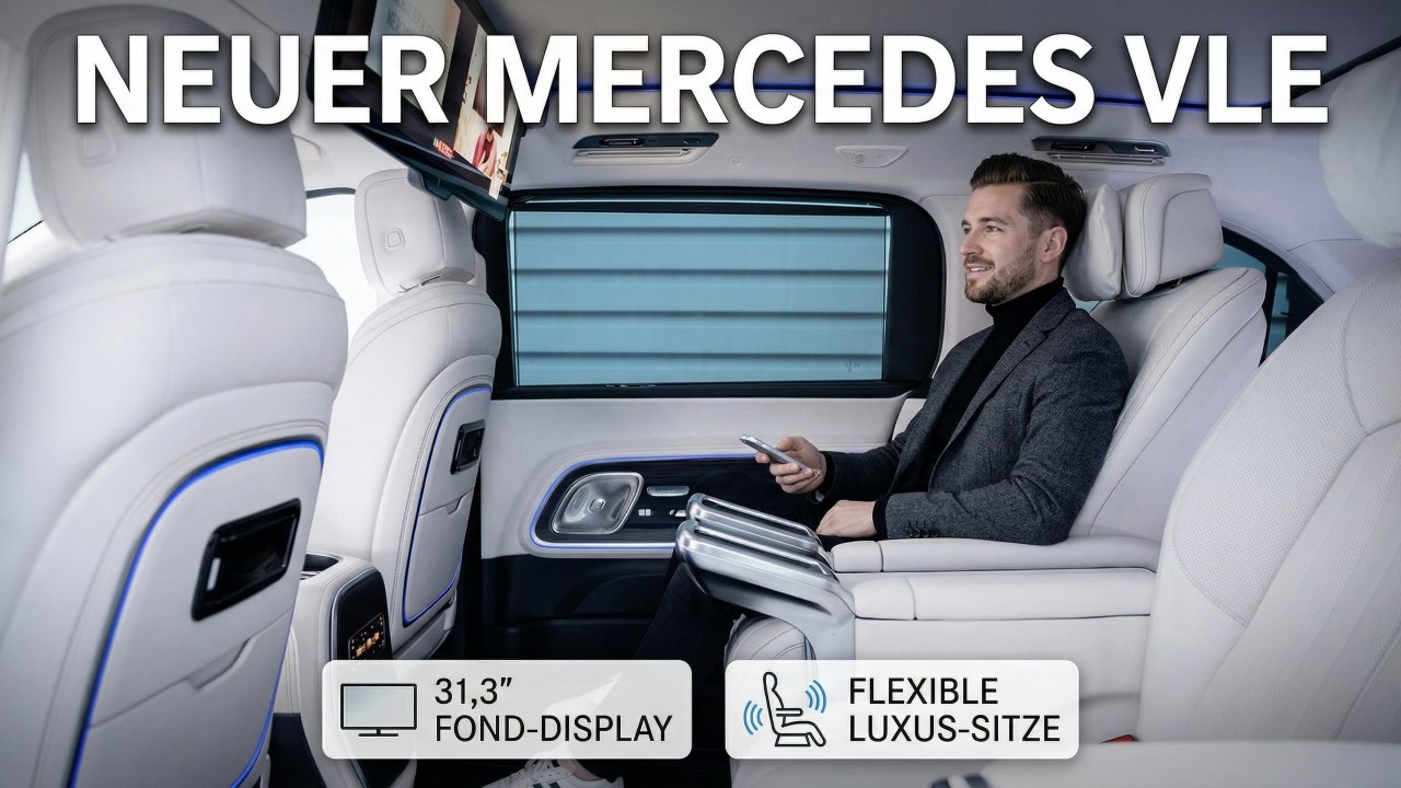 Mercedes VLE (2026) Interieur vorgestellt – Raum, Screens & Komfort