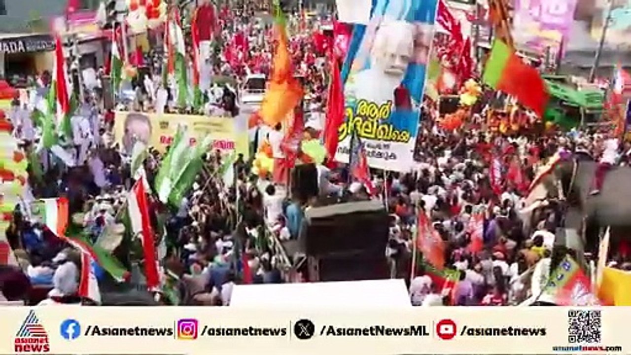 ഗംഭീര ആവേശം, വിജയം മാത്രം ലക്ഷ്യം; പാലക്കാട് ആവേശം ചോരാതെ രമേഷ് പിഷാരടി