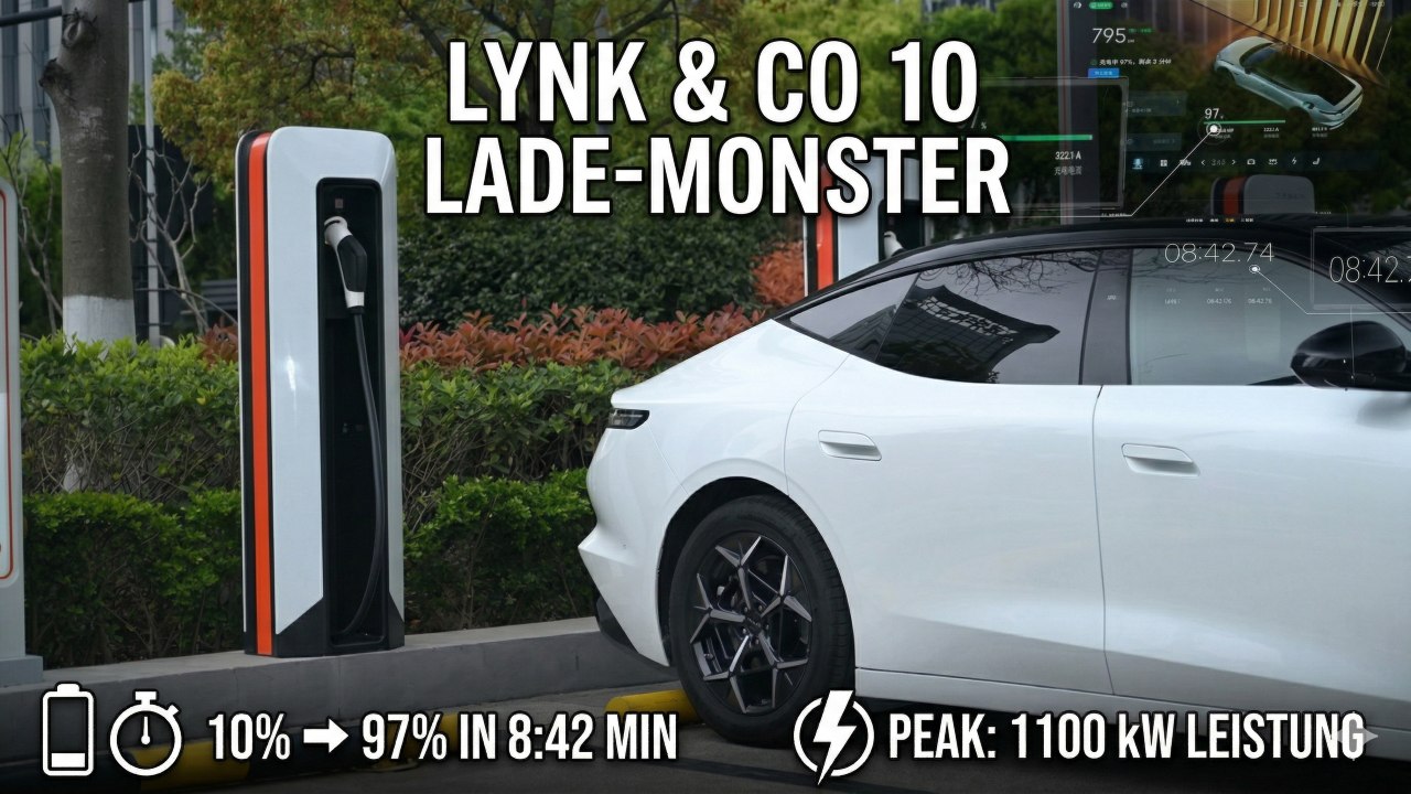 Lynk & Co 10 mit 1100 kW Peak an Zeekr-Ladesäule