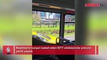 Beşiktaş'ta kurşun isabet eden İETT otobüsünde yolcular panik yaşadı