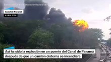 Una cámara de seguridad capta el momento de la explosión en un Canal de Panamá