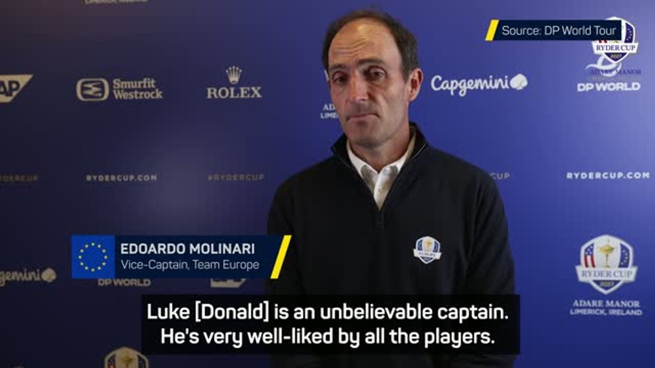 Molinari hails 'unbelievable' Donald ahead of 2027 Ryder Cup