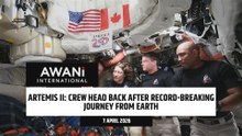 Artemis II crew head back after record-breaking journey from Earth