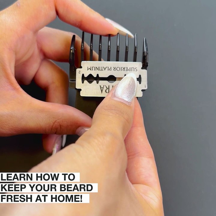 Keep your beard looking fresh with this simple trick! ✂️ 👍