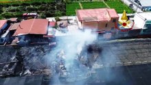 Pompei (NA) - Incendio tra serre e deposito elettrodomestici (07.04.26)
