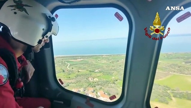 Frana in Molise, le immagini aeree del fronte lungo 4 chilometri