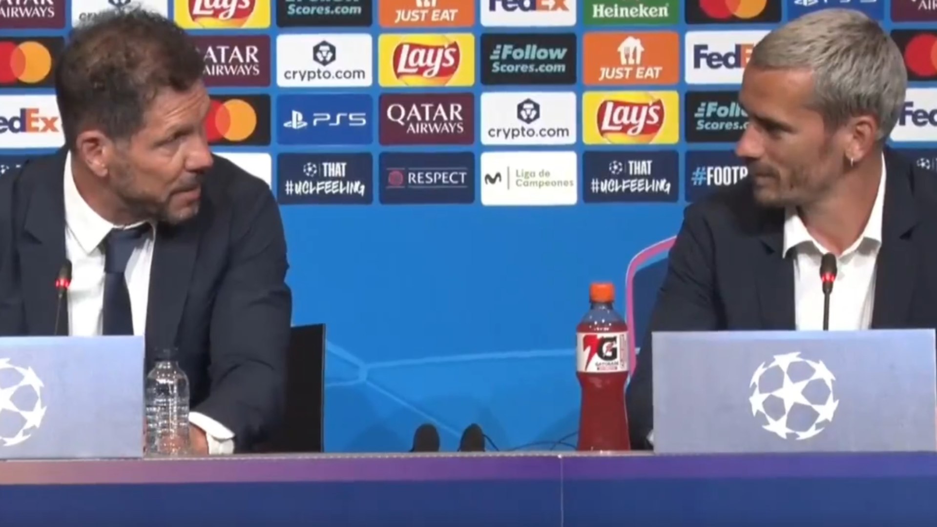 El Cholo se quiebra al hablar de Griezmann<br>