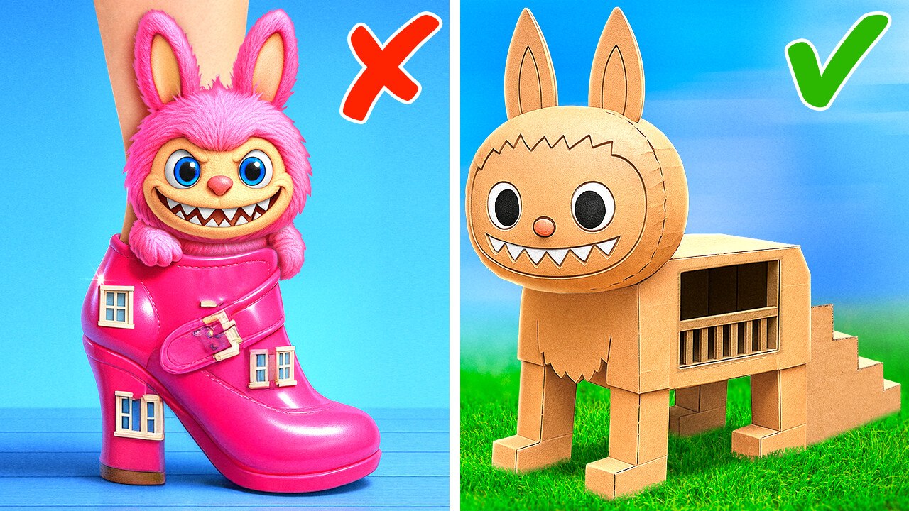 Let's Build a Huge Cardboard Dog!🐶📦 Crazy DIY Craft Challenge!