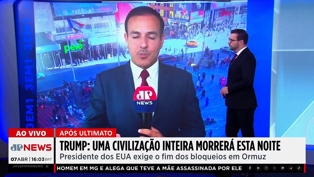 “Civilização inteira morrerá”, diz Trump em ultimato para Irã reabrir o Estreito de Ormuz