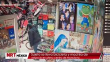 Sujeto se lleva bicicleta y mochila de negocio en pleno centro de Monclova