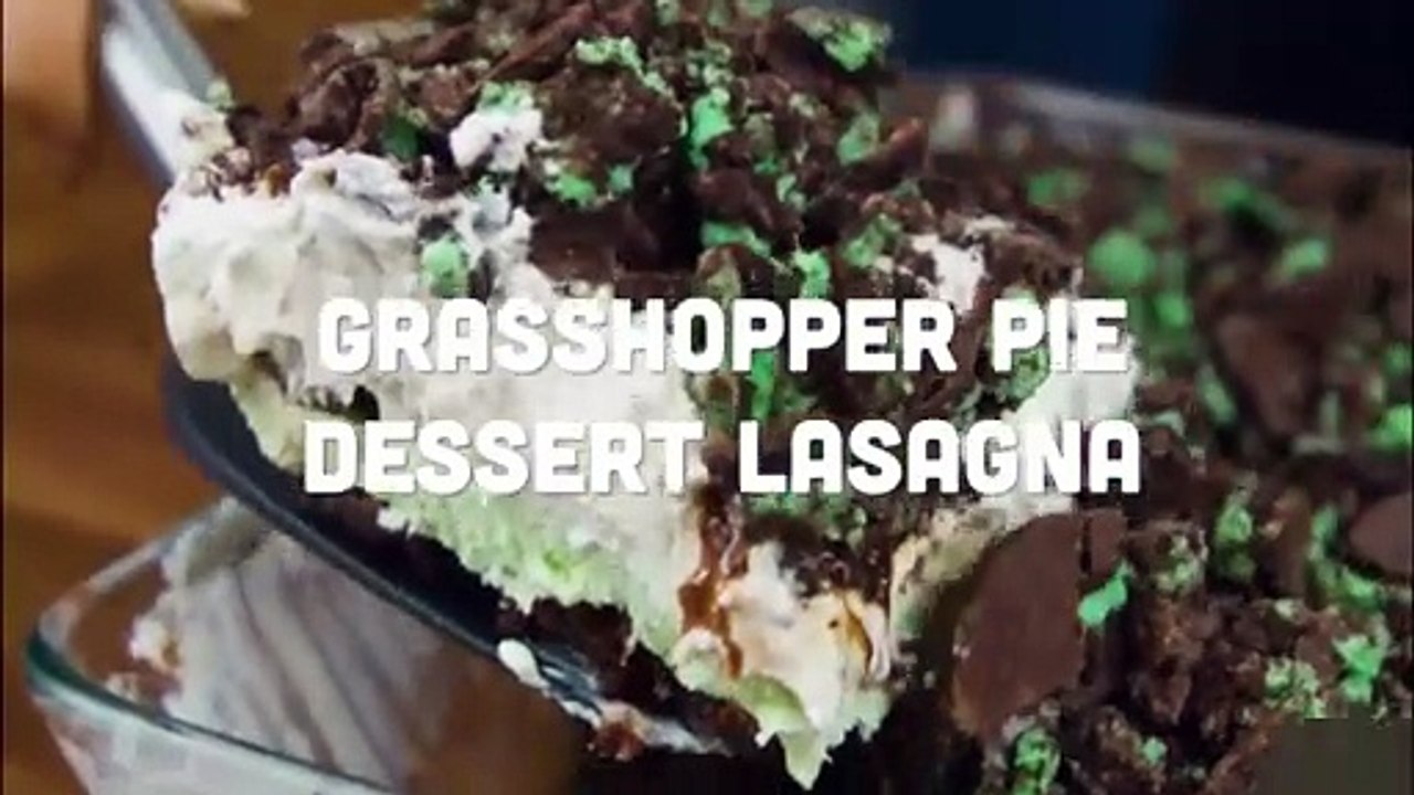 Grasshopper Pie Dessert Lasagna.