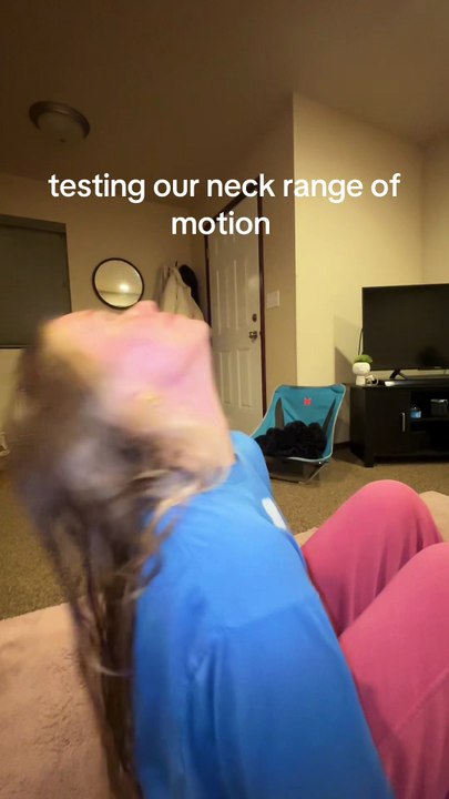 Female neck stretching 30