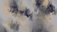 Moody Abstract Digital Painting with Gray, Dark Blue and Orange Tones