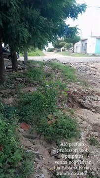 Moradora relata abandono e falta de infraestrutura em rua do Monte Castelo, em Patos