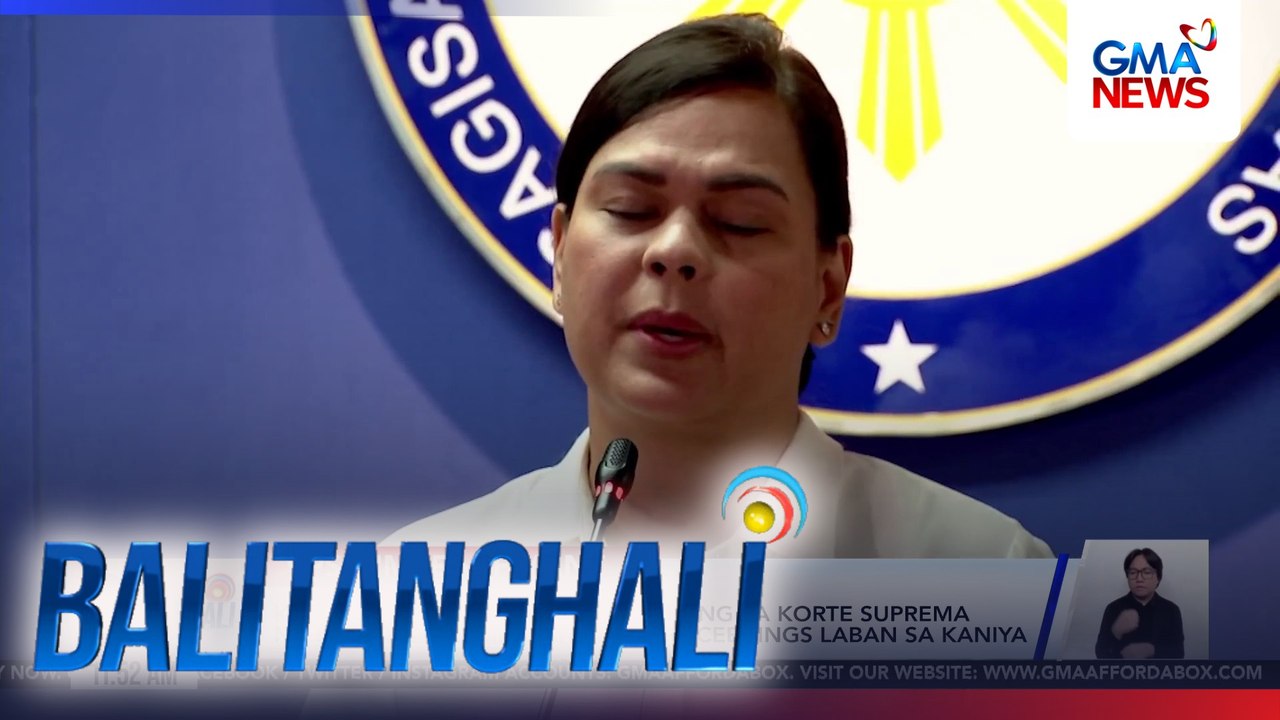 Kampo ni VP Sara Duterte, humiling sa Korte Suprema na ipatigil ang impeachment proceedings laban sa kaniya | Balitanghali