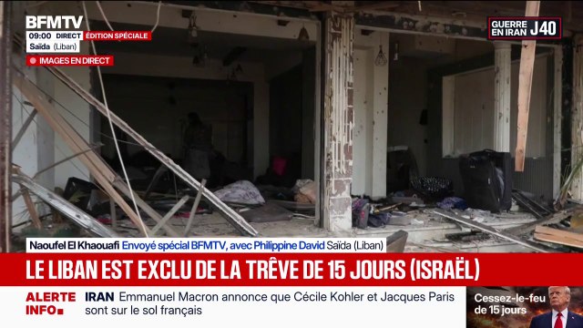 Guerre au Moyen-Orient: les images des dégâts des frappes israéliennes à Saïda au Liban, quelques minutes avant l'annonce du cessez-le-feu entre l'Iran et les États-Unis