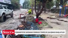 Osmaniye'de sağanak sonrası temizlik çalışması başlatıldı