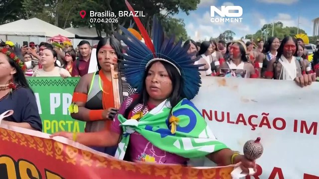 Thousands of Indigenous people march in Brasilia for land rights